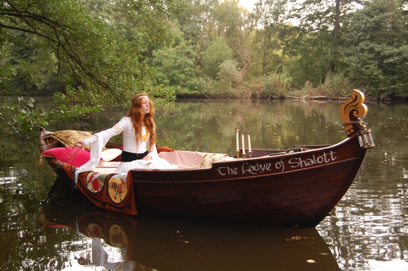 The Lady of Shalott on her Boat (c) Nick Loven Crow's Eye Productions